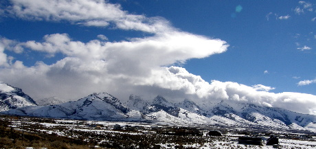 Ruby Mountains from Lamoille, Nevada.